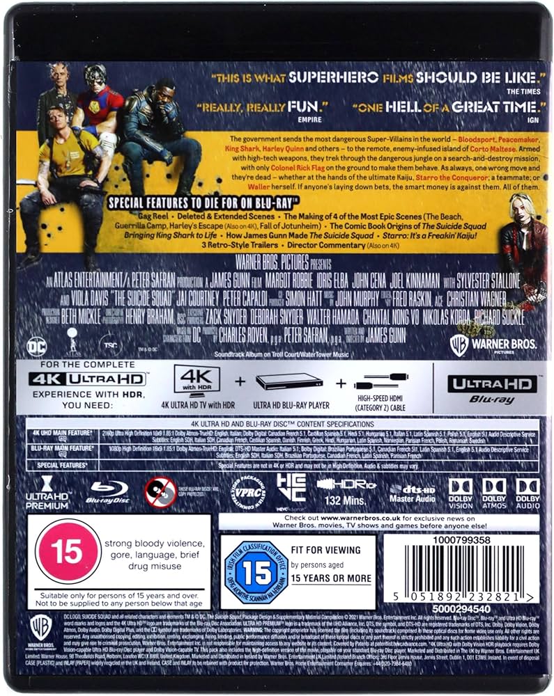 Amazon.com: The Suicide Squad [4k Ultra-HD Ultra-HD] [Blu-ray