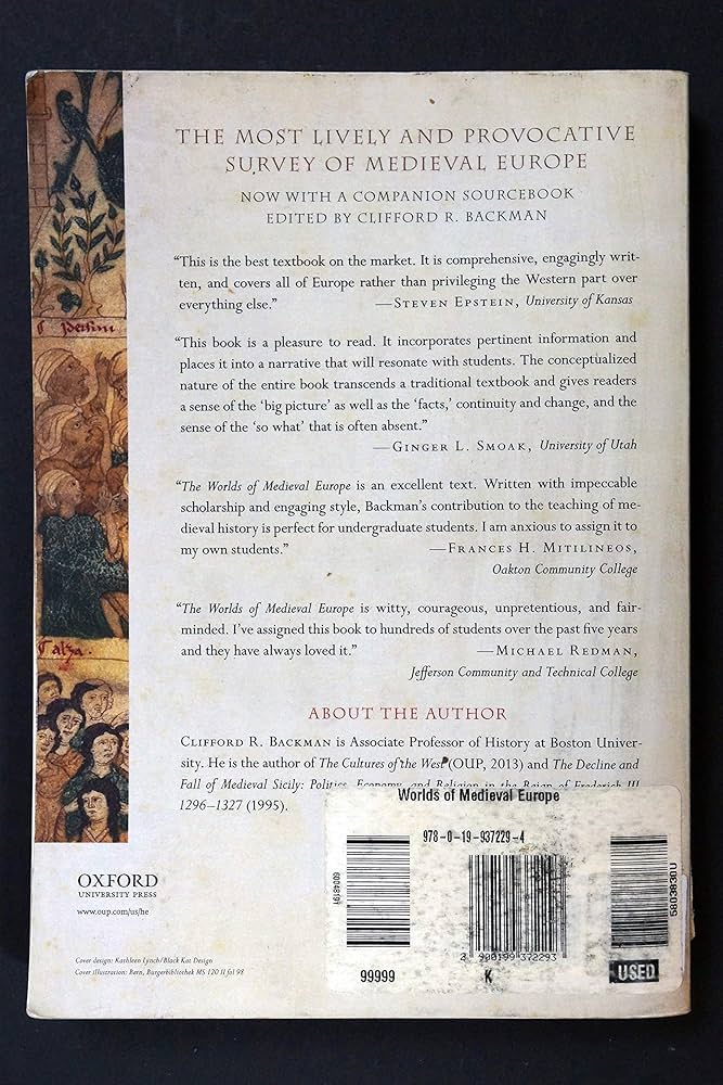 Amazon.com: The Worlds of Medieval Europe: 9780199372294: Backman