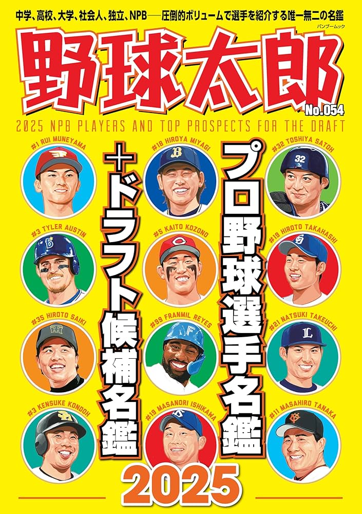 Amazon.co.jp: 野球太郎No.054 プロ野球選手名鑑+ドラフト候補名鑑2025