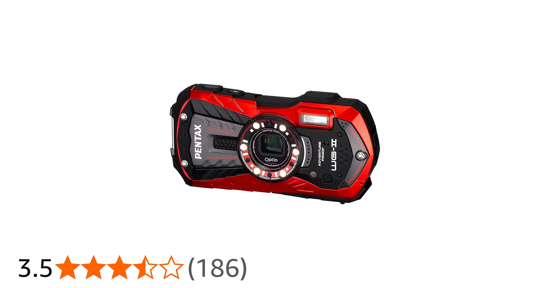 Amazon | PENTAX 防水デジタルカメラ Optio WG-2 (バーミリオンレッド