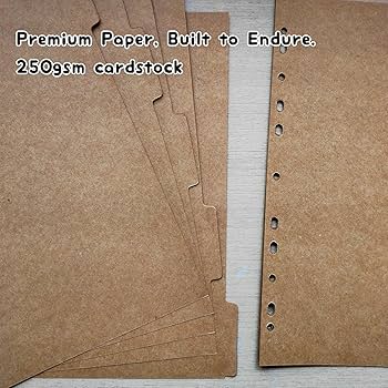 Amazon | DY.2ten ペーパー インデックス A4 11穴 5山 2組 クラフト紙