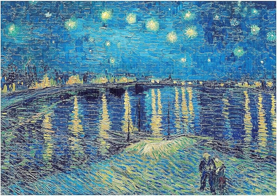 Amazon | CHengQiSM 1000ピース ジグソーパズル ゴッホ·ローヌ川の