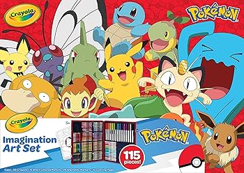 Amazon.com: Crayola Pokémon Imagination Art Set (115pcs), Kids Art