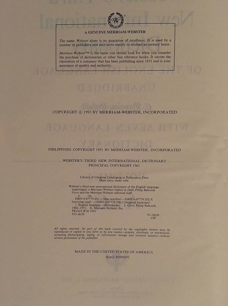 Amazon.co.jp: Webster's Third New International Dictionary