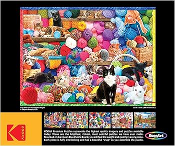 Amazon.com: RoseArt - Kodak Premium - Cats and Yarn - 1500 Piece