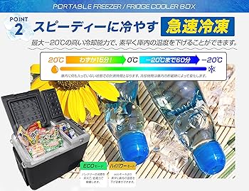 Amazon.co.jp: LIVZA ポータブル冷凍冷蔵庫 40L(2室型) LCH-M40