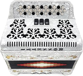 Amazon.com: Rossetti, 34-Key Accordion (ROS3412-FBE-WT) : Musical