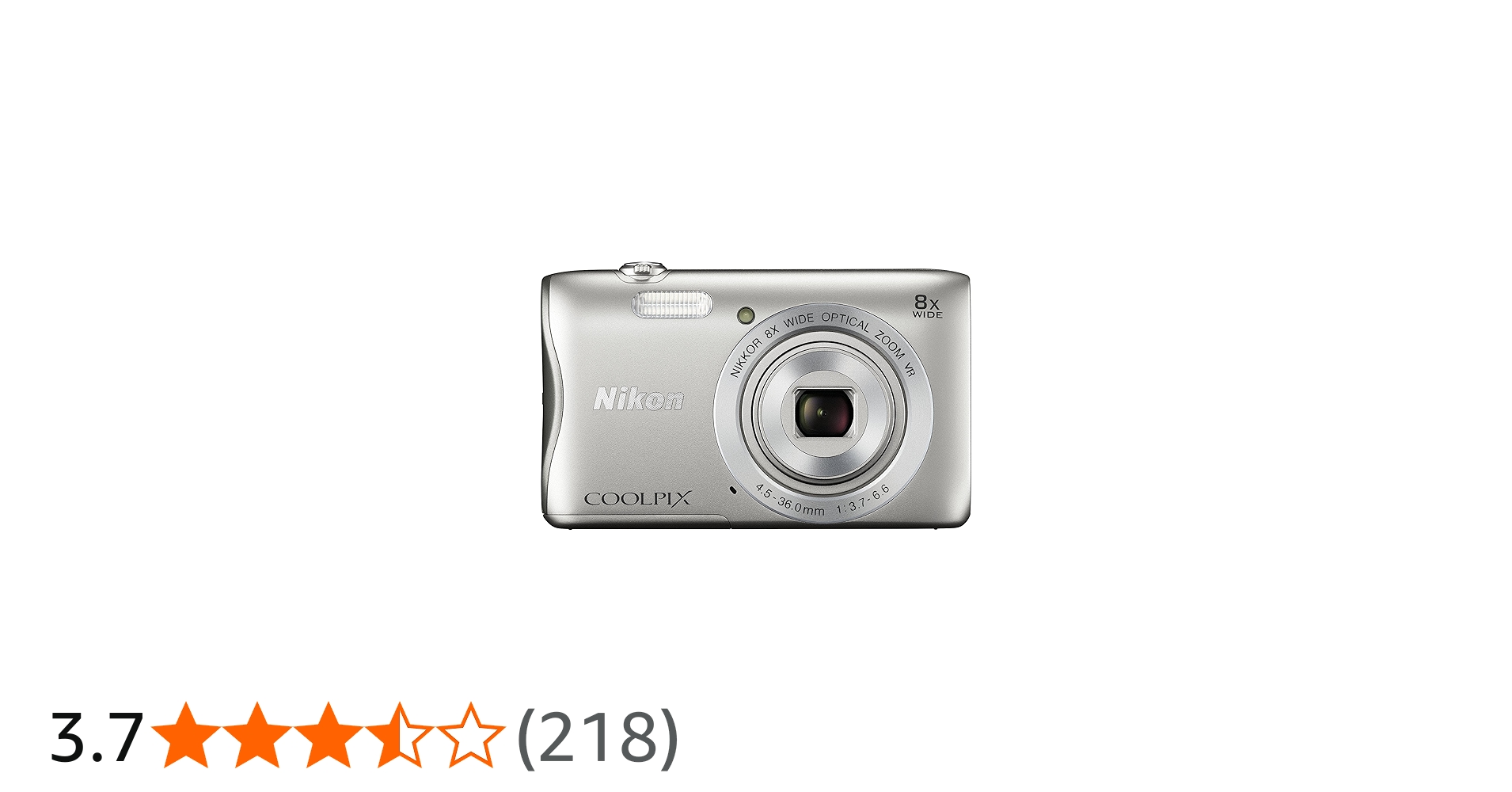 Amazon.co.jp: Nikon デジタルカメラ COOLPIX S3700 シルバー 光学8倍