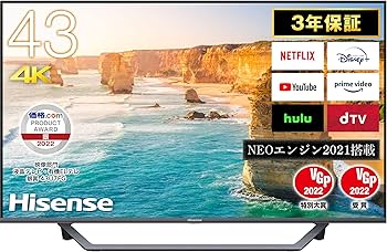 Amazon | ハイセンス 43V型 4Kチューナー内蔵 液晶 テレビ 43U7FG