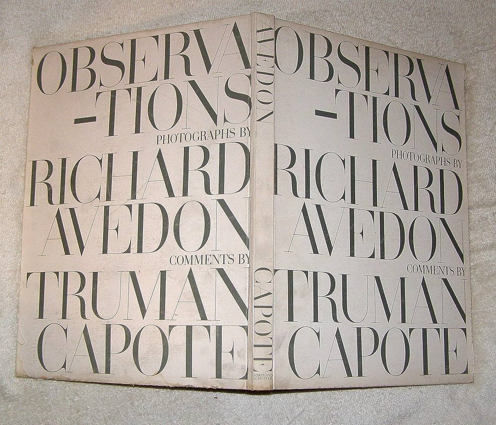 Observations Photographs By Richard Avedon: Truman Capote: Amazon