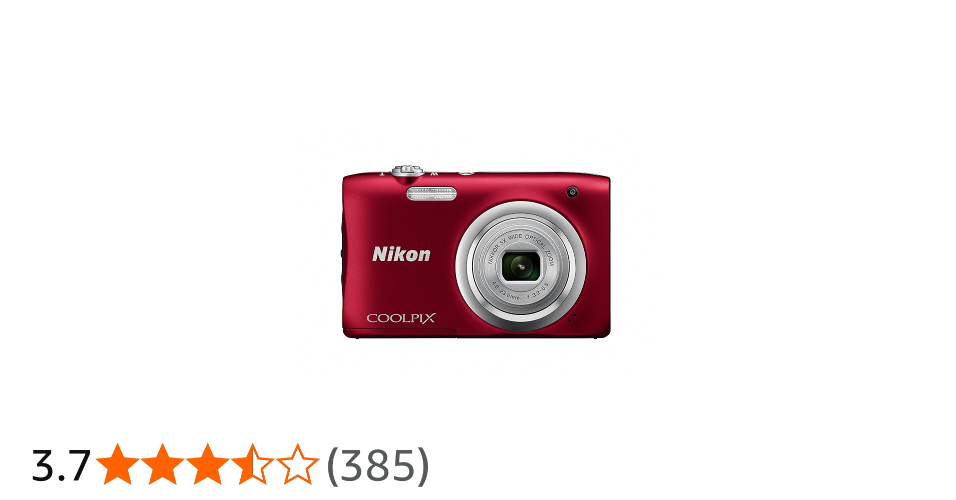 Nikon digital camera COOLPIX A100 5x optical 20,050,000 pixels Red