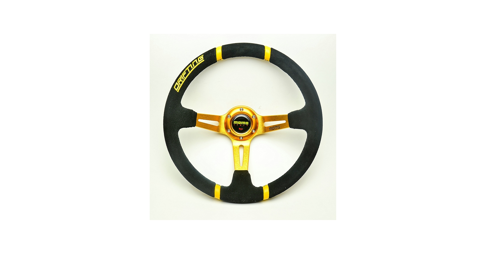 最終値下げmomo ステアリング メタルゴールド 希少品 35φ モモステ