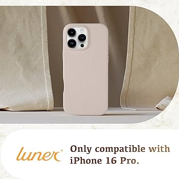 Amazon.com: Luner - for iPhone 16 Pro Leather Case - Premium Vegan