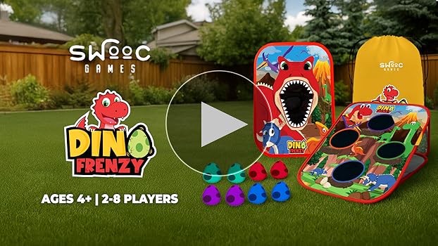 Amazon.com: Swooc Games® - Dino Frenzy™ | 2-in-1 Corn Hole Games