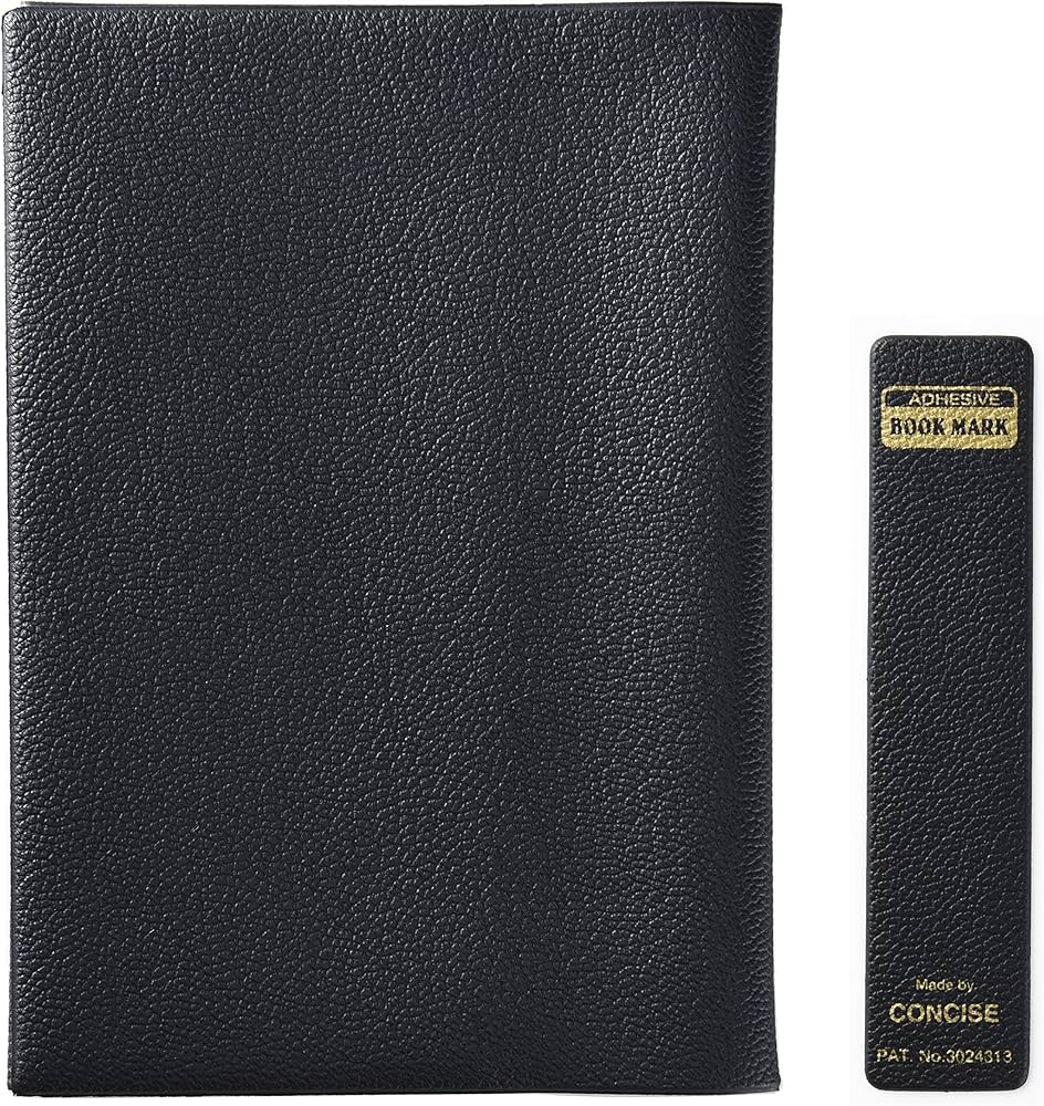 Amazon | コンサイス ブックカバー 皮革調 No.3 新書 黒 323310