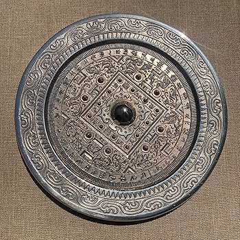 Amazon｜後漢時代 方格規矩日月四神鏡復元5.3寸(16cm) 白銅鏡 青銅器