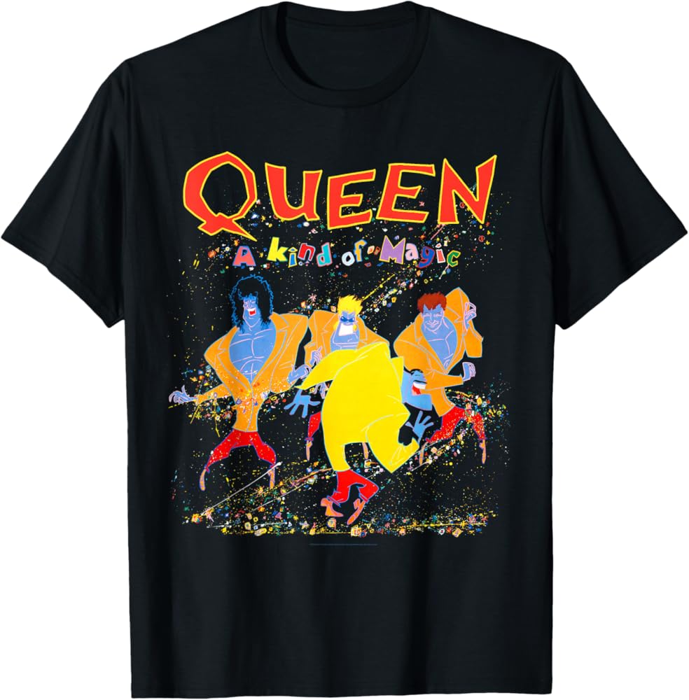 Amazon | Queen 公式 Kind Of Magic Tシャツ | Tシャツ・カットソー 通販