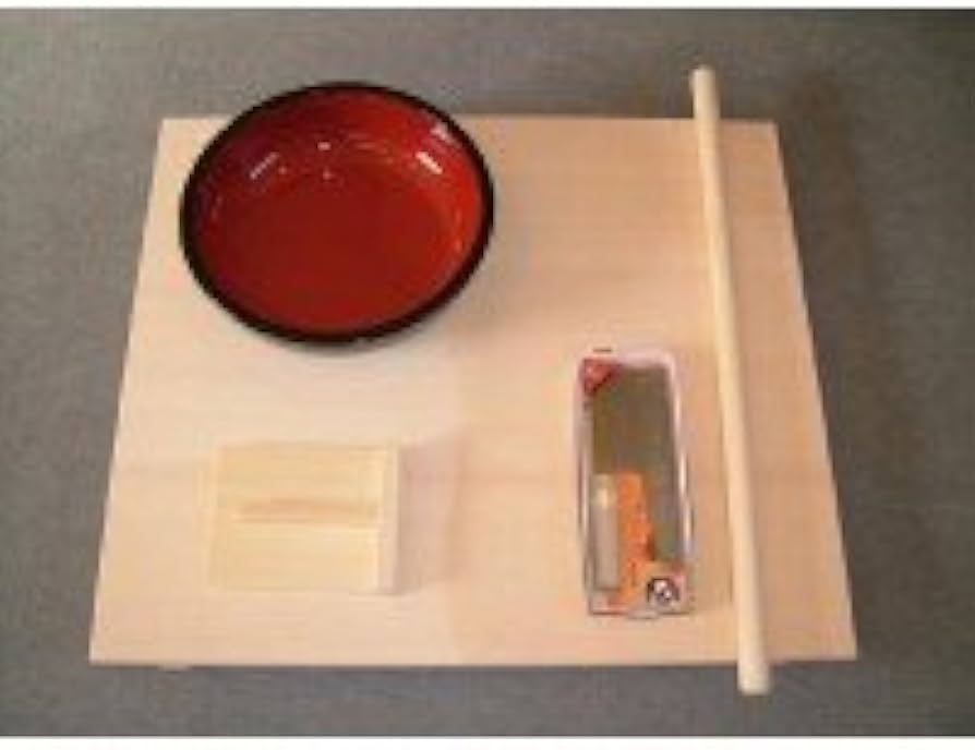 Amazon｜星野工業 本格そば打ち5点セット(徳用足付のし板・こね鉢