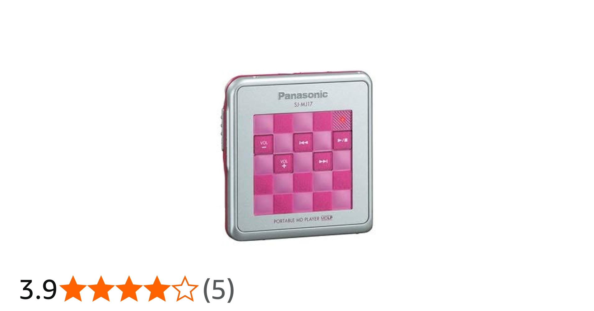 Amazon.co.jp: パナソニック ポータブルMDプレーヤー ピンク SJ-MJ17-P