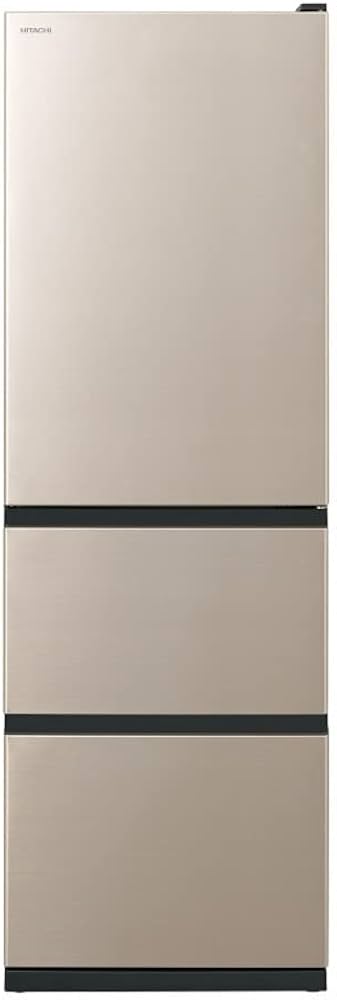Amazon | 日立 冷蔵庫 幅60cm 375L ライトゴールド R-V38SVL N 3ドア