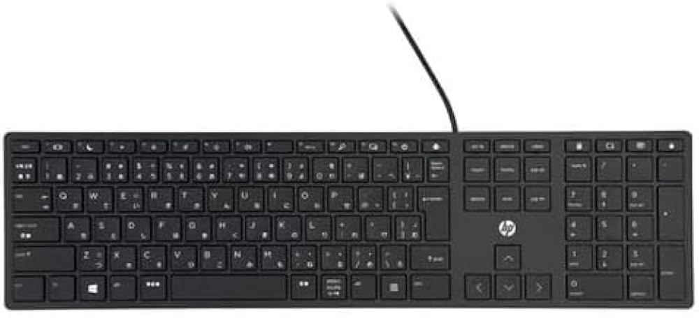 Amazon | HP 有線 USB 薄型 320K 日本語配列 JPキーボード L96909-291