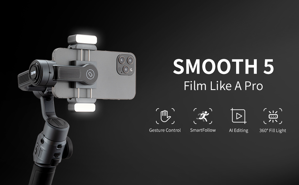 Amazon.co.jp: Zhiyun Smooth 5 COMBO 3軸スマホジンバル