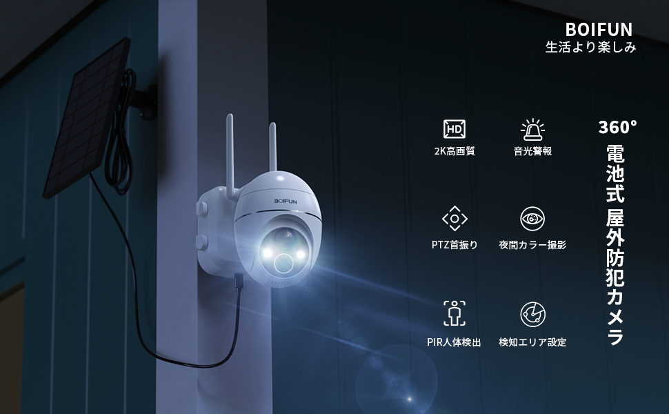 Amazon.co.jp: 【最新強化版300万超高画素・夜間カラー撮影】BOIFUN