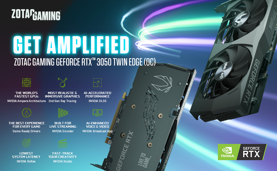 Amazon.com: ZOTAC Gaming GeForce RTX 3050 Twin Edge OC 8GB GDDR6
