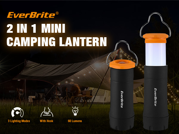 EverBrite 2-in-1 Mini Lantern and Flashlight Set, 3W LED with 3