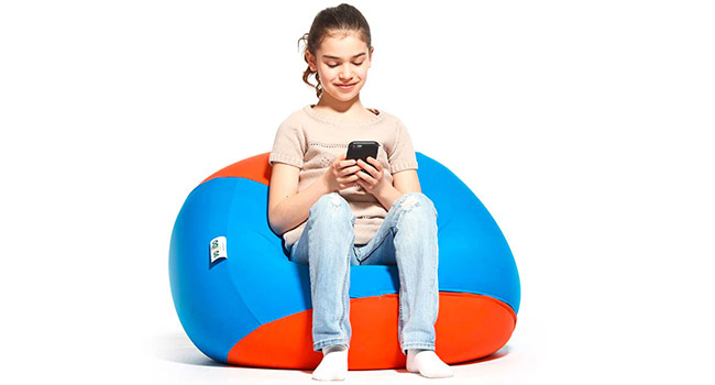 Amazon.co.jp: Yogibo Bubble ヨギボー バブル アクアブルー/オレンジ