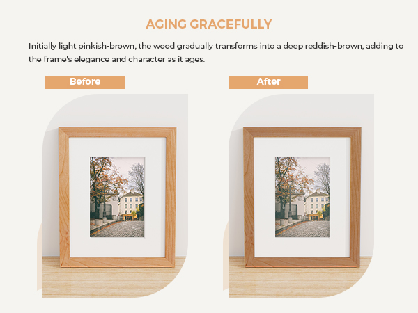 Amazon.com - Acovy Cherry Wood Frame - 16x24, Matted to 12x18, HD