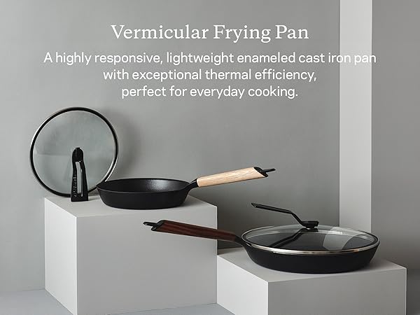 Amazon.com: Vermicular Frying Pan with Glass Lid | 26cm (10.2