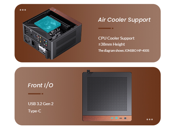 Amazon.com: JONSBO NV10 Black MINI ITX PC Case, Aluminum Alloy