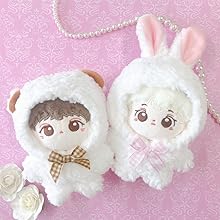 Amazon.co.jp: 【ぬい服】ぬいぐるみ用もこもこ着ぐるみ うさぎ 10cm