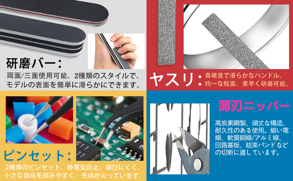 Amazon.co.jp: WMYCONGCONG プラモデル用工具 17点セット 入門用ツール