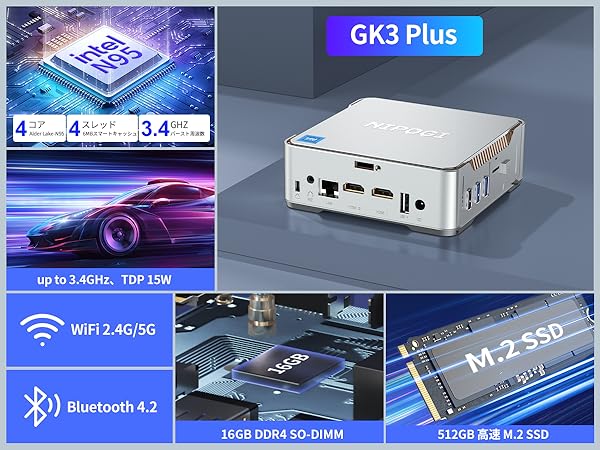 Amazon.co.jp: ミニPC インテル最新第12世代 Alder Lake N95 mini pc