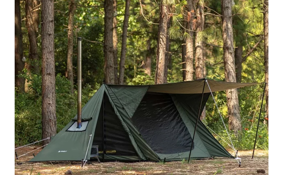 Amazon.co.jp: POMOLY STOVEHUT TC パップテント1-2人用 tc 軍幕テント