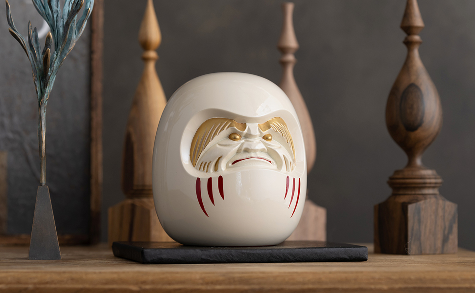 Amazon.co.jp: 銀雅堂 白達磨＿置物 ダルマ 円覚大師 高岡銅器(だるま