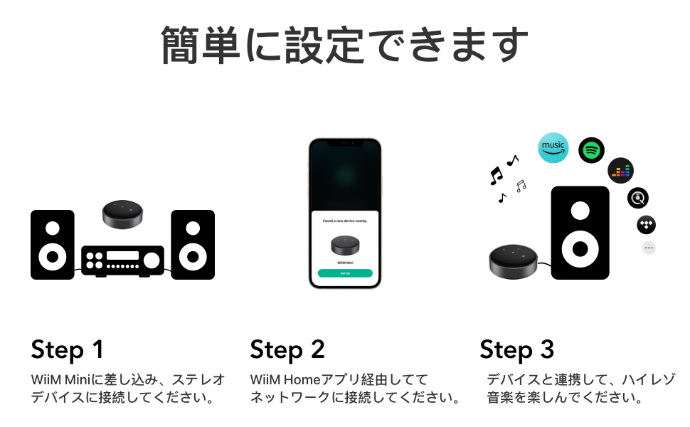 Amazon.co.jp: 【直輸入品】WiiM Mini AirPlay 2 ワイヤレスオーディオ