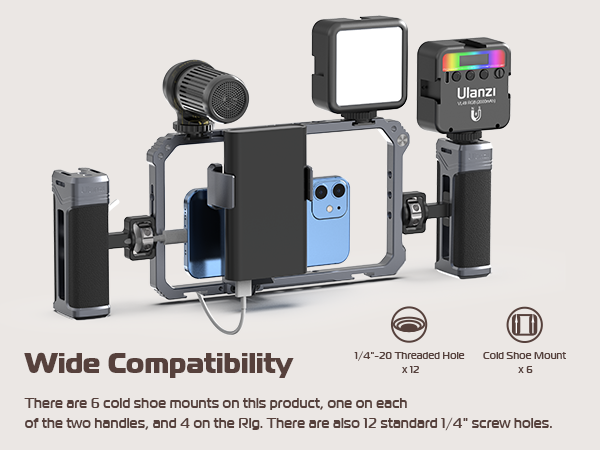 Amazon.com: ULANZI Universal Phone Video Rig Kit with Handles