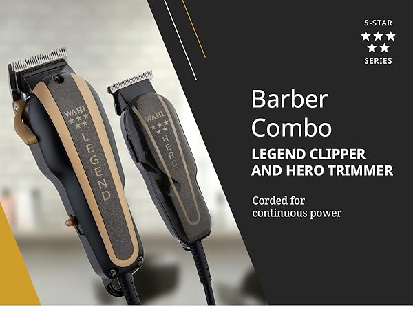 Amazon.com: Wahl Professional 5-Star Barber Combo, Corded Legend