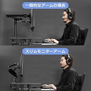 Amazon.co.jp: Bauhutte (バウヒュッテ) スリム モニターアーム