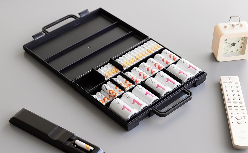 Amazon.co.jp: 山崎実業(Yamazaki) ハンドル付き スリム 分別 電池