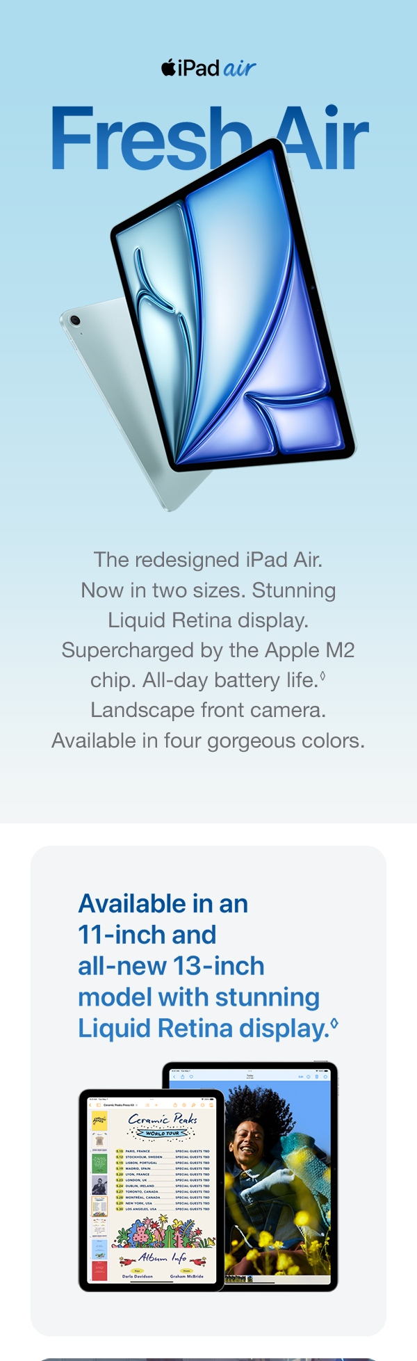 Amazon.com: Apple iPad Air 11-inch (M2): Built for Apple