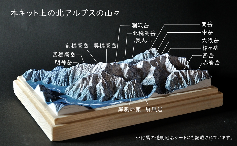 Amazon | 紙岳「槍・穂高連峰10万分の1」(キット) | プラモデル 通販