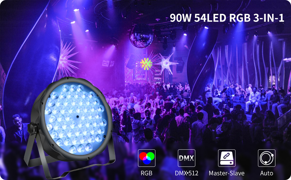 Amazon.co.jp: BETOPPER ステージライト 54x1.5W RGBW LED 舞台照明