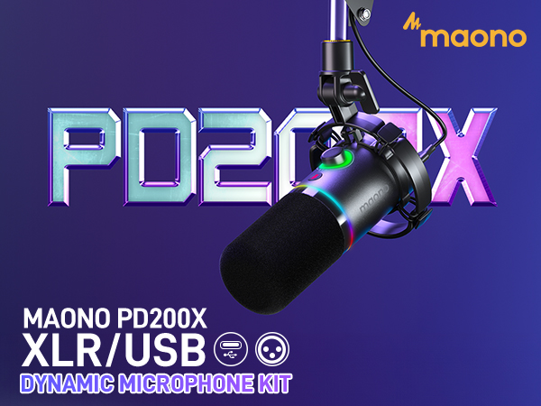 Amazon.com: MAONO XLR/USB Dynamic Microphone, RGB Gaming Mic with