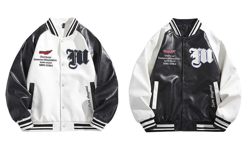 Amazon | [Bwgoroku] スタジャン メンズ PU革袖 ライダースジャケット