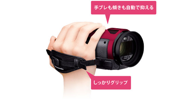 Amazon | パナソニック 4K ビデオカメラ 64GB 光学20倍ズーム カカオ