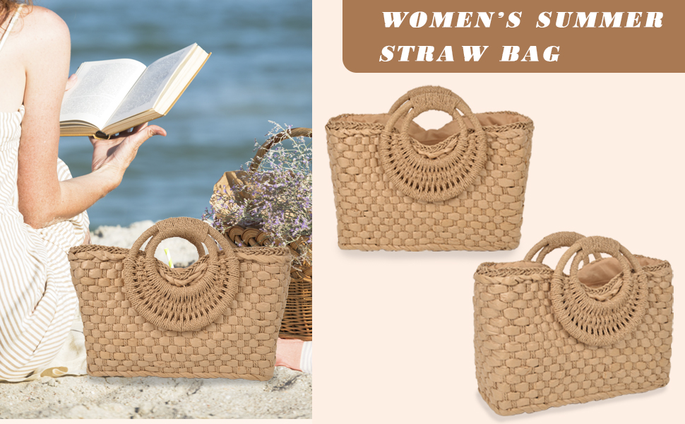 Amazon.com: QZUnique Womens Summer Beach Straw Handbag Casual